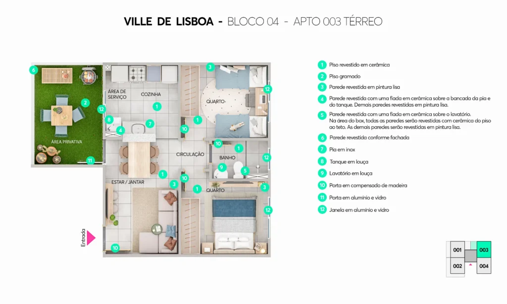 Ville de LIsboa - Apartamento MRV Caucaia